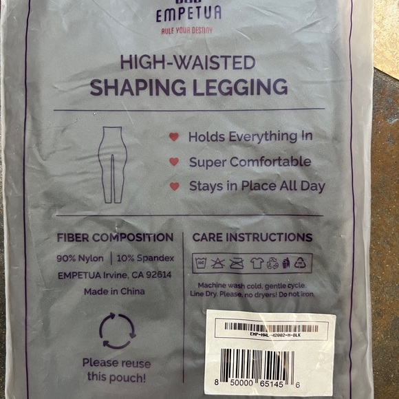 NWT Empetua High waisted shaping leggings medium - Picture 2 of 8